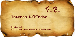 Istenes Nándor névjegykártya